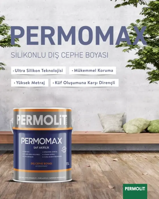 Permolit Permomax Silikonlu Mat Dış Cephe Boyası 15 Litre