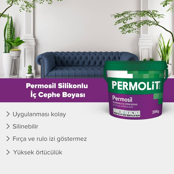 Permolit Permosil Silikonlu İç Cephe Boyası 20 Kg