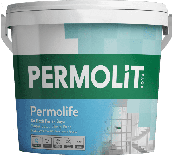 Permolit Permolife Su Bazlı Parlak Boya 2.5 Litre