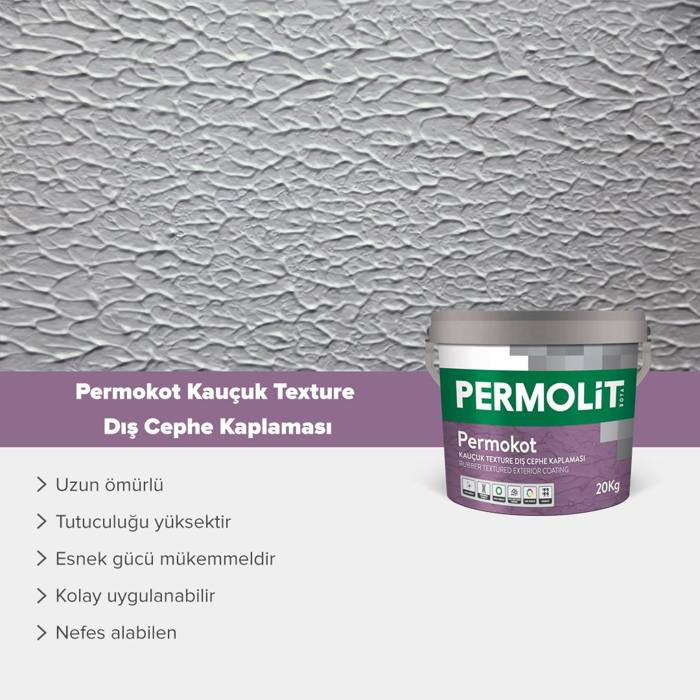 Permolit Permokot Kauçuk Texture Dış Cephe Kaplaması 20 kg