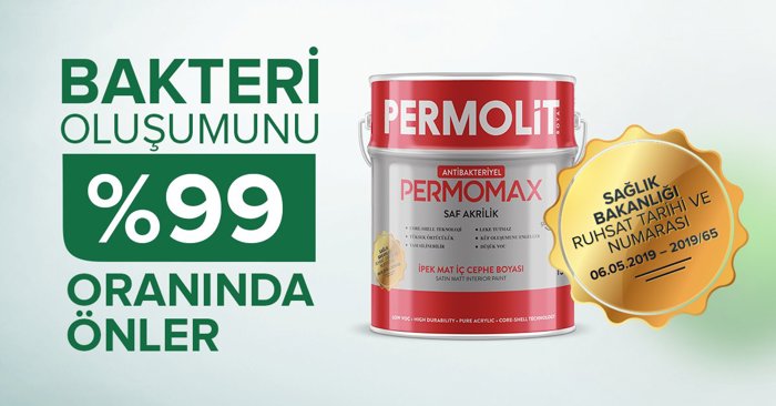 Permolit Permomax Antibakteriyel İpek Mat İç Cephe Boyası 7.5 Litre