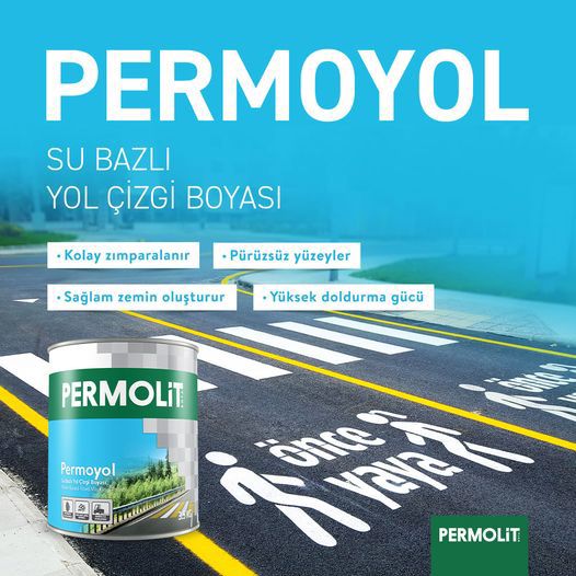 Permolit Permoyol Yol Çizgi Boyası Beyaz 20 Kg