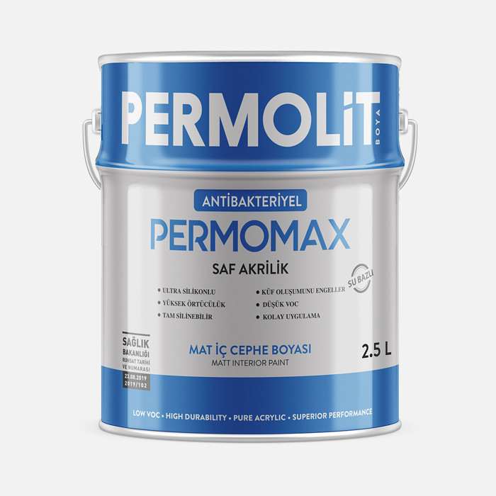 Permolit Permomax Antibakteriyel Mat İç Cephe Boyası 7.5 Litre